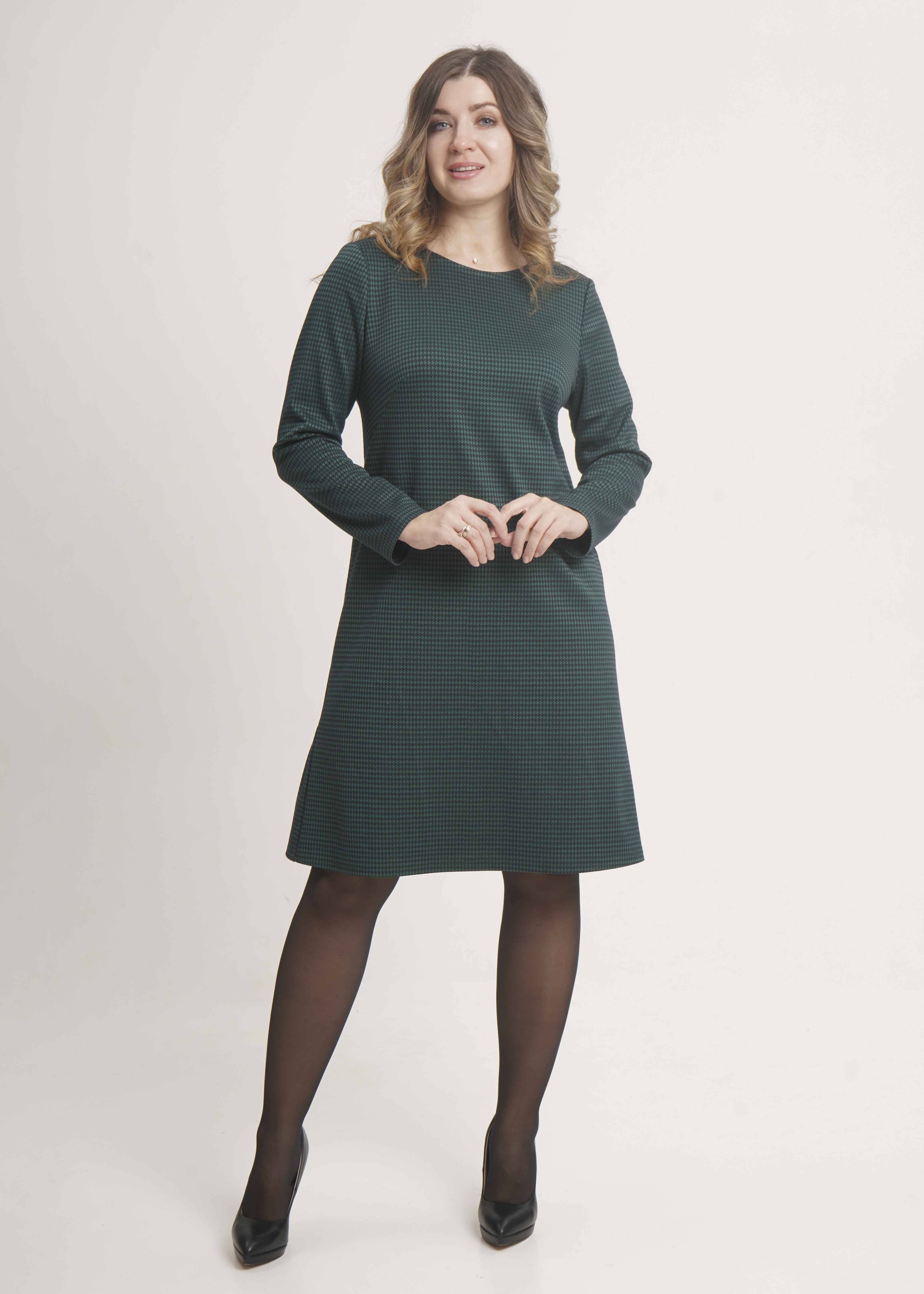 Платье П-374/1 (164, 88, 96, Трикотаж, 9 Зеленый, PD Пьедепюль, Вискоза 40% П/Э 55% Лайкра 5%)